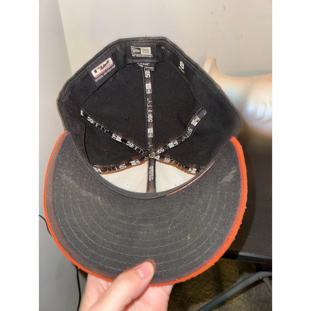 Vintage Y2K Official MLB Baltimore Orioles Bird New‎ Era Fitted Hat Sz 8